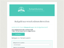 Tablet Screenshot of bussgeld.org